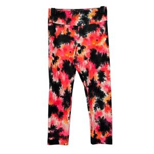 No Boundaries Orange Pink Tie Dye Stretch Skinny Junior Ankle Legging‎ M Medium
